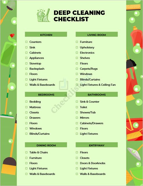 Deep Cleaning Checklist