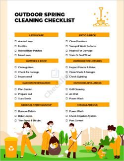 Outdoor Spring Cleaning Checklist Template