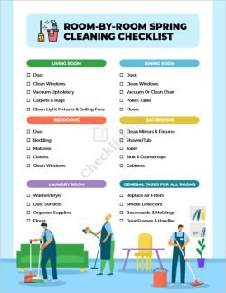 Room-by-Room Spring Cleaning Checklist