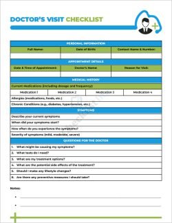 doctor’s-visit-checklist-template
