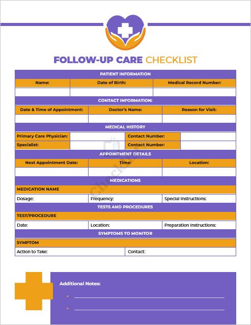 Follow-Up Care Checklist