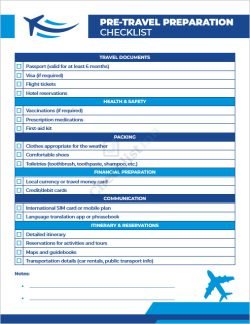 Pre-Travel Preparation Checklist