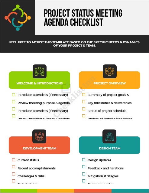 Project Status Meeting Agenda Checklist