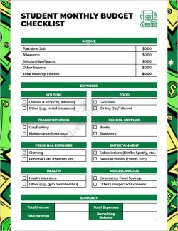 student-monthly-budget-checklist-template