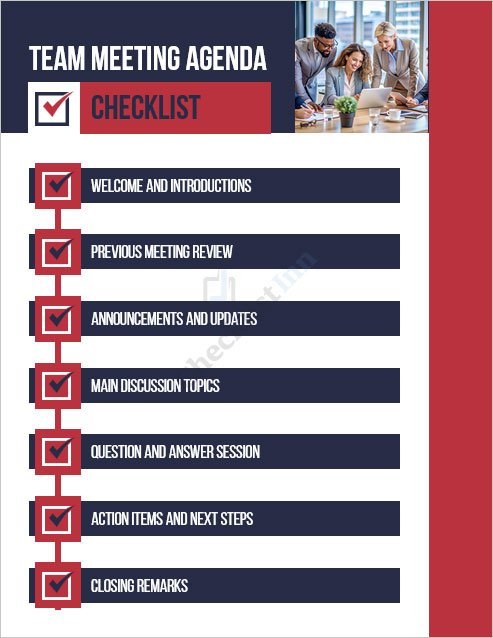 Team Meeting Agenda Checklist Template