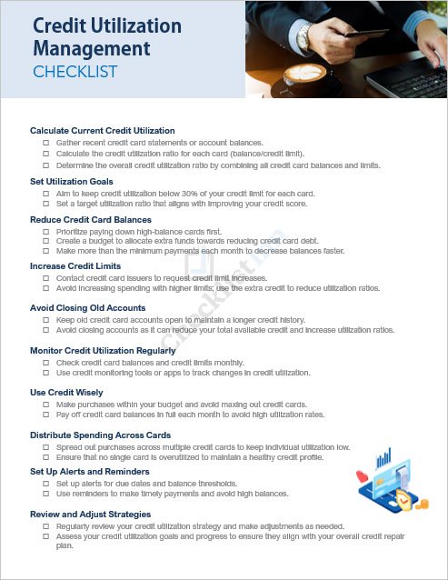 Credit Utilization Management Checklist Template