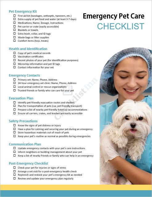 Emergency Pet Care Template