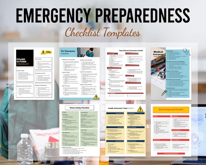 Emergency Preparedness Checklist Templates In MS Word Format