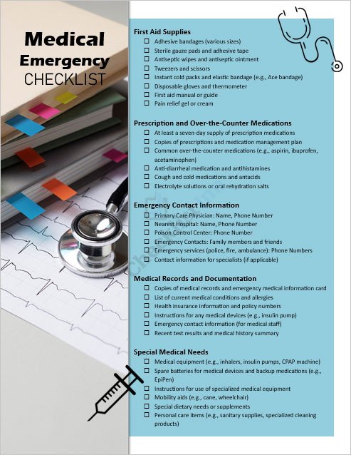 Medical Emergency Checklist Template