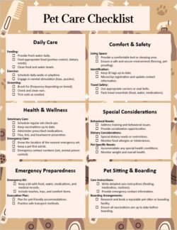 4th of July Pet Care Checklist Template