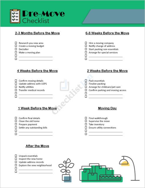 Pre-Move Checklist