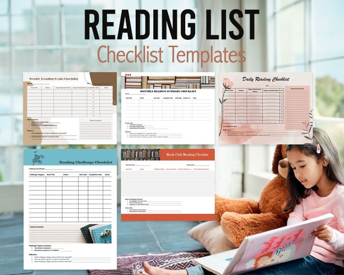 Reading Lists Checklist Templates In MS Word Format