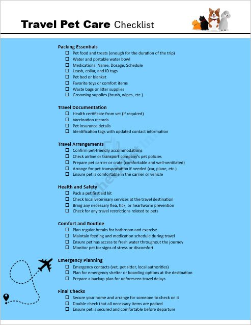 Travel Pet Care Template