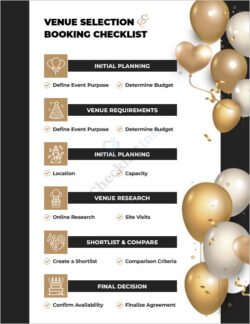 Venue Selection and Booking Checklist Template