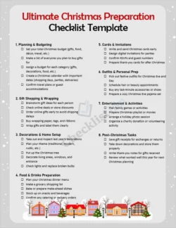 Ultimate Christmas Preparation Checklist cover page showing festive design