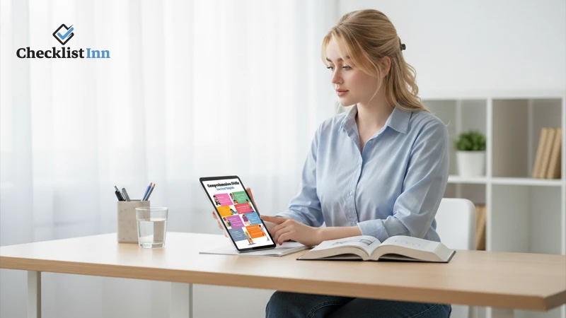 Step-by-step use of a reading progress checklist for tracking reading habits