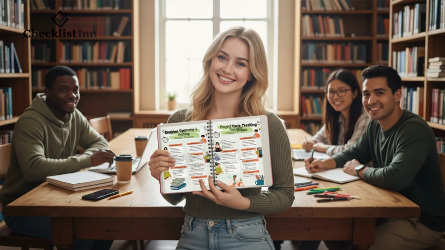 Student using academic checklists for goal tracking and productivity