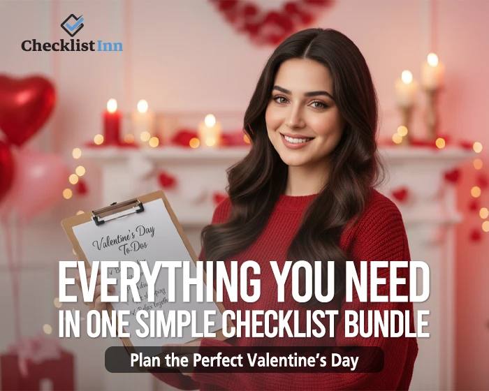 Valentine’s Day planning checklist templates for romantic celebration organization